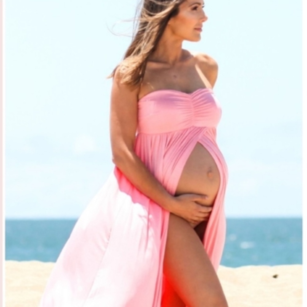 NEW Pinkblush Strapless Open Maternity Gown